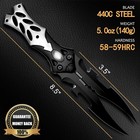 8 5  Double Blade Pocket Knife Folding Clip Aluminum Camping Hunting Edc Men