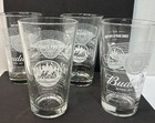 New York Mets Budweiser Pint Glasses Baseball Mlb Set Of 4 Brand New
