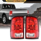 Red Tail Lights Lamps Assembly Fit 2009-2018 Dodge Ram 1500