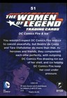 Fire And Ice From The Women Of Legend  2013  Cryptozoic  Dc Comics Card  51