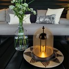 Tubicen Battery Powered Table Lamp Touch Dimmable Night Light Lamp Brass