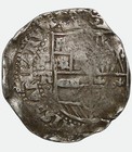 Rare 1645 Spanish Colonial Silver 8 Reales Cob Potosi Philip Iv