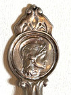 Schulz   Fischer Medallion Spoon Coin Silver Teaspoon No Mono 1870 Roman Helmet