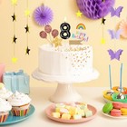 28th Birthday Candles  Arc-shaped Number Candles  Black 3d Design  Cake Decorati