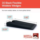  30 Pack  Wobble Wedge Tapered Black Flexible Soft Multi-use Wedge Stabilizer