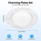 100 Pcs Charger Plates Bulk 13   Round Dinner Plate Chargers For Wedding Party