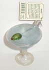 2010 - Martini With Olive - Old World Christmas Glass Ornament New W tag 32087