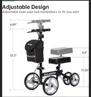 Elenker Steerable Knee Walker With 10  Front Wheels Deluxe Medical Scooter 