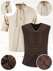 6 Pcs Men   s Renaissance Costume Set - Medieval Knight Outfit For Cosplay   Parti