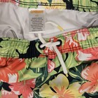 Gymboree Boys Swim Trunks Size 4t Tropical Floral Elastic Waist With Drawstring