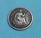 1855 P Seated Liberty Half Dime   United States Silver Coin
