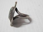 Antique Vintage Navajo Indian Sterling Silver Jade Green Turquoise Ring Sz 8 25
