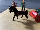 Lot Of Vintage Barclay Lead Figures Skating  Horse Sleigh Christmas Village Read