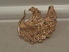Vintage Swan Brooch Multicolor Rhinestone Gold Tone Filigree Large Bird 2 5 