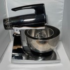 1970s Vintage Chrome Sunbeam Mixmaster 12 Speed Stand Mixer With Beaters Retro