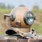 Antique Scuba Sca Divers Diving Helmet Us Navy Mark V Deep Sea Marine Diver Gift