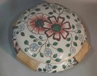 Vintage Powder Box Porcelain Jewelry Box Trinkets  White Blue Pink Green Nos 