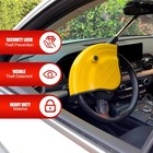 Kaycentop Universal Steering Wheel Lock Anti-theft Car Devices Yellow Black 