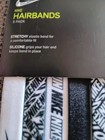 New Nike Printed Women s Silicone  5  1 2 Inch Headbands 6 Pack black White 