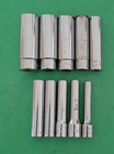 10pc Snap-on Tools Usa 1 4  Drive Sae Deep 12pt Point Chrome Socket Set Read  