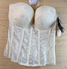 Dominique  Strapless Longline Bra Ivory 32c Bridal Corset Bustier Nwt