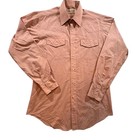 Oleg Cassini Western Shirt Mens Medium Mauve Vintage 70s Pearl Snap Style Burma