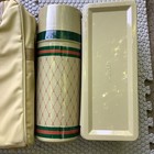 New Aladdin The Voyager Picnic Set Thermos Lunch Box Bag Tan Stripe 70s Vintage