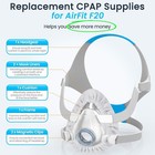 Airfit F20 Replacement Mask Headgear Set - Cushion  Frame  Strap  Clips - Small