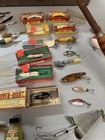 Vintage Kennedy Metaltackle Box fishing Rod  4ea Reels  Lures In Box