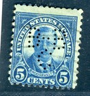 Us Perfins  Scarce B Rated  B-b c  B 046a  No User In Catalog