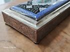 Exceptional Middle Eastern Silver Enamel Pictorial Vanity Box Mina Kari