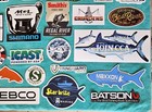 30  - Different   Authentic - Sport Fishing Decals Lot - Offshore Vinyl Stickers