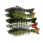 Multi Jointed Fishing Lure Bait Bass Crank Minnow Swimbait Life Like Pike