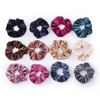 12 Pack Velvet Hair Scrunchies Scrunchy 12 Count  pack Of 1   Multi-color