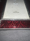 S Sunflower 4x6 Red Jeweled Photo Frame Ornate Rhinestone Victorian Style
