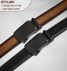 Men s Ratchet Belt 2 Pack-click Leather Belt Adjustable For Men Gift 1 3 8-cut F