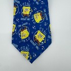 Vintage Spongebob Squarepants Tie Adult Blue Nickelodeon Character Necktie