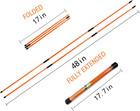 Golf Alignment Sticks  pack Of 2  48-inch Collapsible Golf Alignment Sticks For