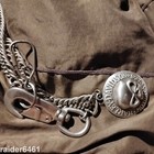 Official Harley Davidson Men s Skull Willie G Medallion 26  Chrome Wallet Chain