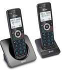 At t Cordless Home Phone 2 Handsets Call Block Caller Id Duplex Speakerphone