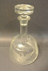Vintage Glass Decanter With American Eagle To Be Used Only With Bourbon