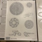 Stampin Up    lacey And Lovely    122887 Set Of 7   Rubber Stamp Greeting Circles   