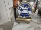Vintage Pabst Blue Ribbon Beer Lighted Bar Register Advertising Sign Works 