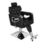 Antique Reclining Barber Chair Salon Chair For Hair Stylist Barbershop  Black