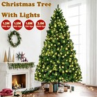 4 5 6 7ft Green Artificial Christmas Tree W  Warm White Led Lights Spruce Bushy
