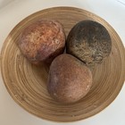 3 Vintage  Fruit Balls Dried Pomegranate Bowl Fillers Hard Organic Seed Pod