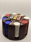 Vintage Tag Revolving Poker Chip Carousel Caddy