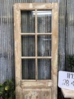 Antique French Single Door  28x84 5  6 Glass Panes  European Design H75