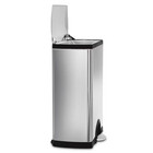 Simplehuman 13 Gallon Wheeled Step Kitchen Trash Can Brushed Stainless Ne