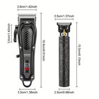 Men s Cordless  Hair Trimmer Set Usb  Rechargeable Beard Clipper  Grooming Kit